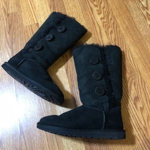 Black Ugg Bailey Button Triplet Boots Size 6